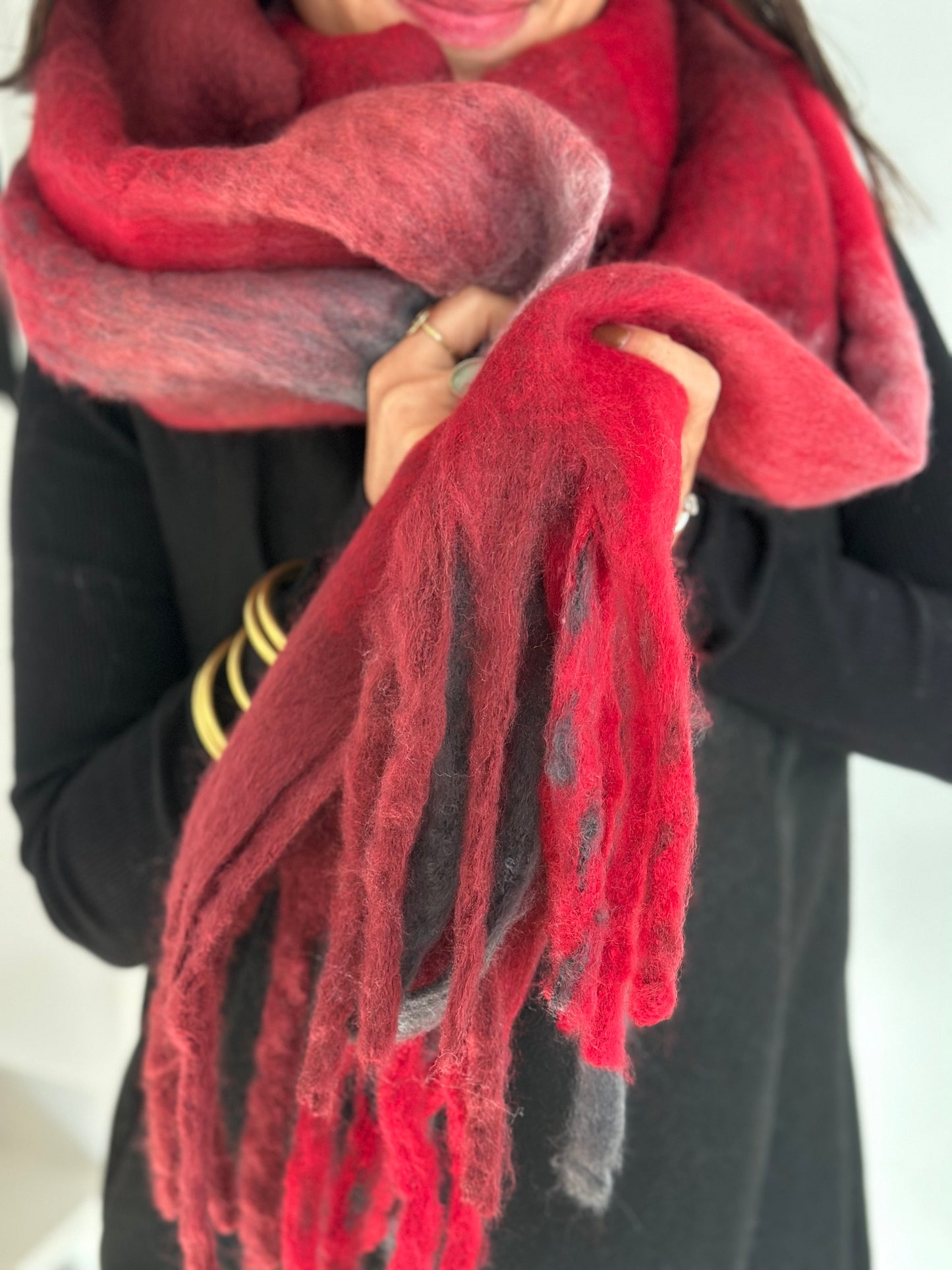 Echarpe Héléna rouge