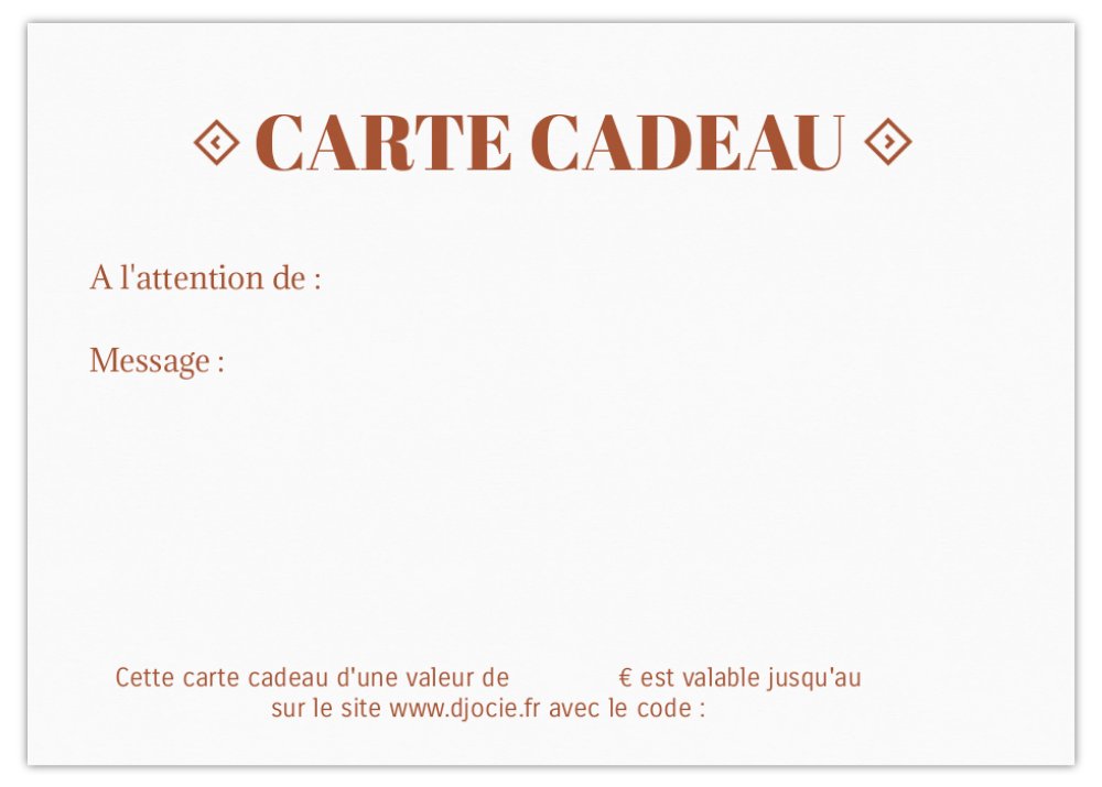 CARTE CADEAU DJOCIE