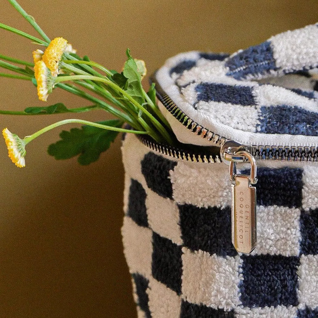 Vanity damier bleu