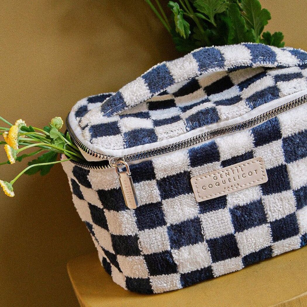 Vanity damier bleu