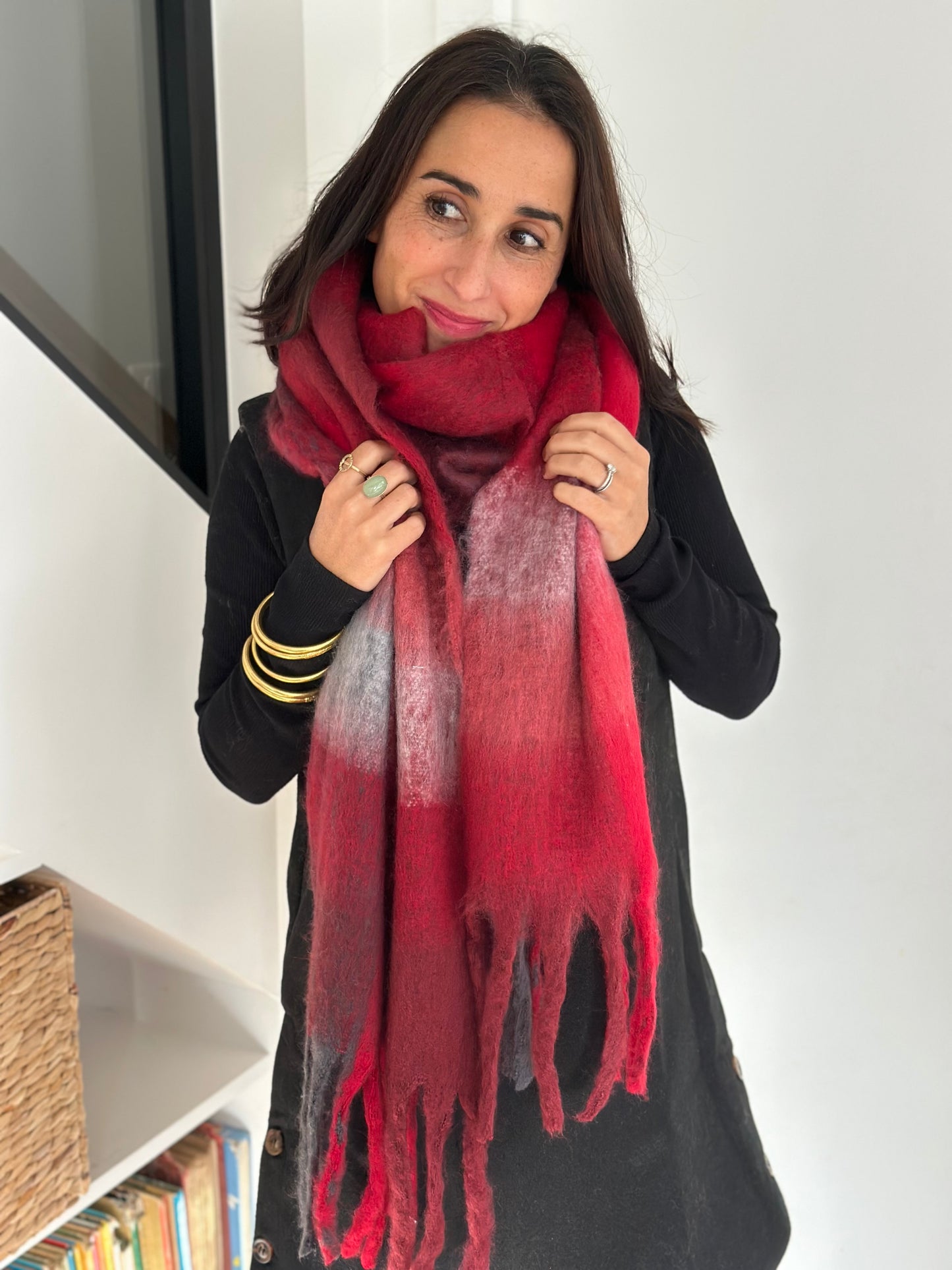 Echarpe Héléna rouge