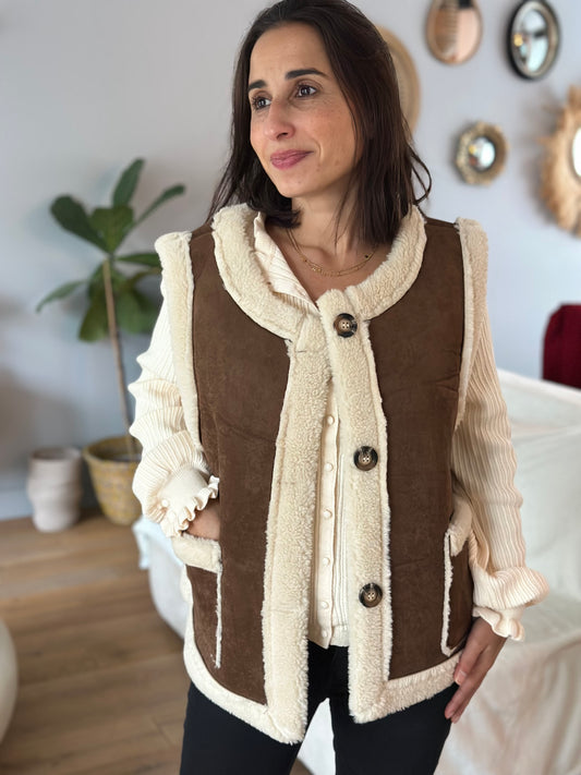 Gilet Fidji marron